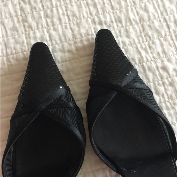 EUC St John black fabric/mesh metallic stilettos - Picture 12 of 13